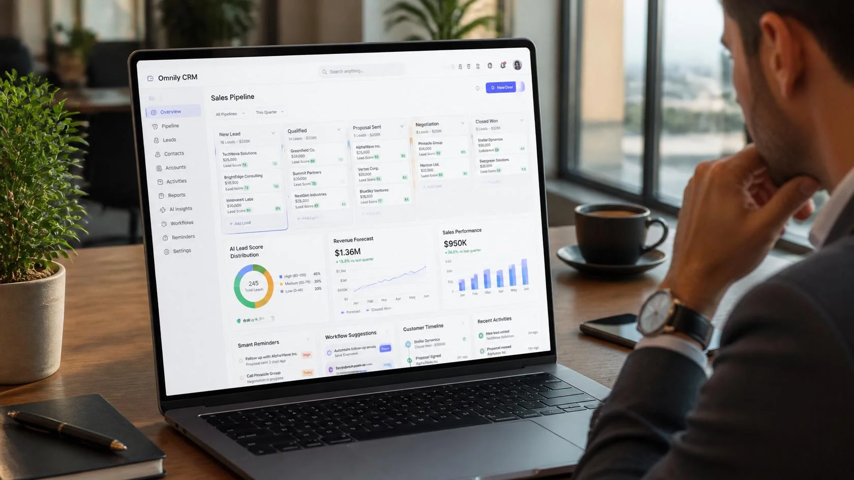 Omnily CRM : gérez vos clients et votre pipeline commercial simplement